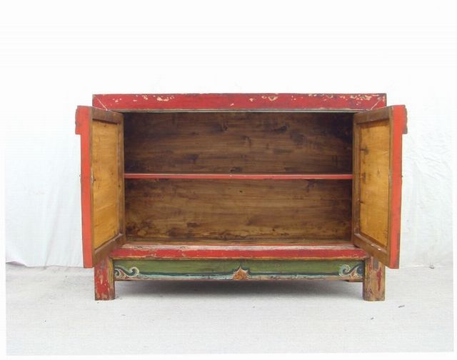 描彩二门柜|Color-painted cabinet w/ 2 doors