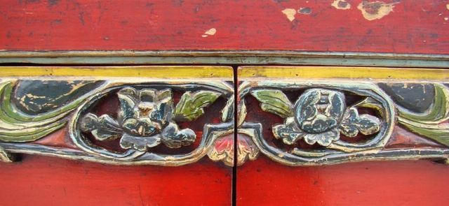 描彩二门柜|Color-painted cabinet w/ 2 doors