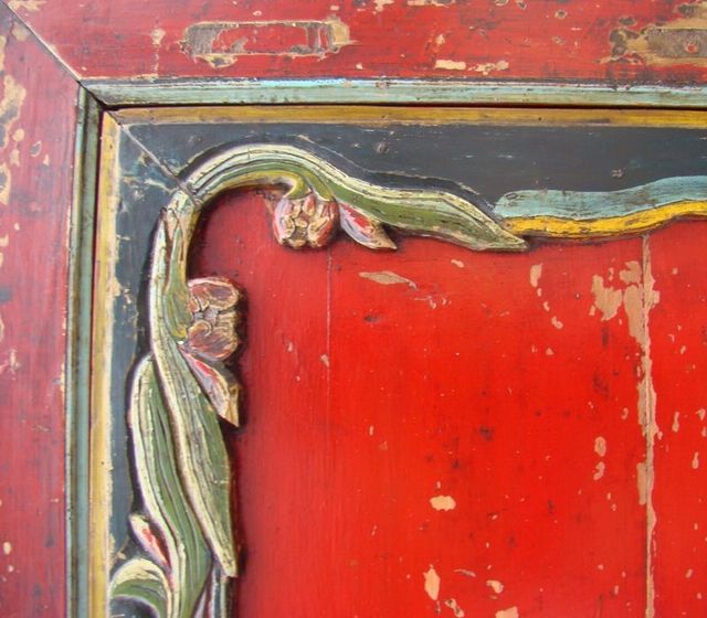 描彩二门柜|Color-painted cabinet w/ 2 doors