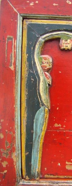 描彩二门柜|Color-painted cabinet w/ 2 doors