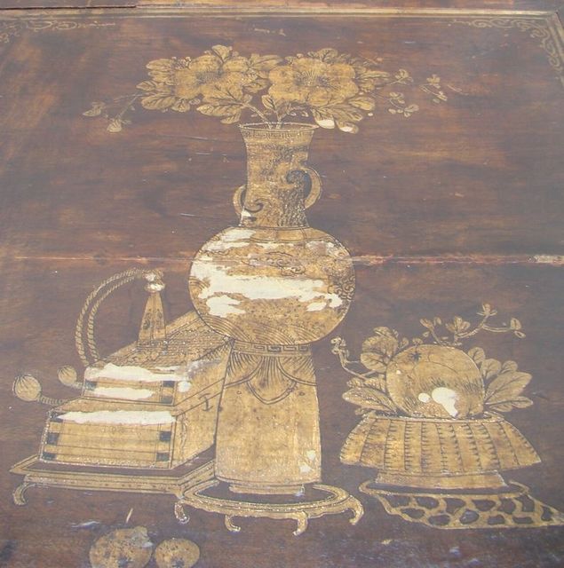 描彩炕桌|Depict a color low table
