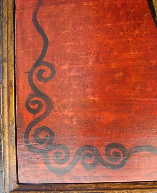 描彩二门柜|Color-painted cabinet w/ 2 doors