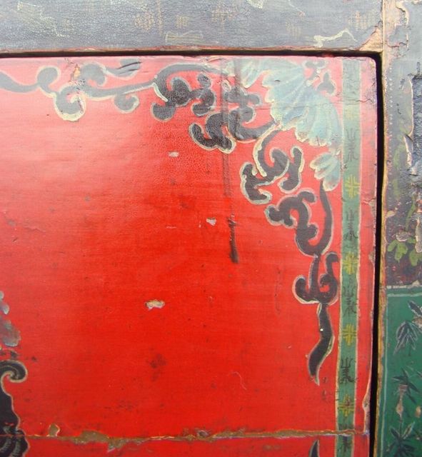 描彩二门柜|Color-painted cabinet w/ 2 doors