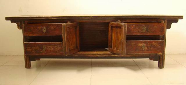 描彩四抽二门地柜|lower cabinet