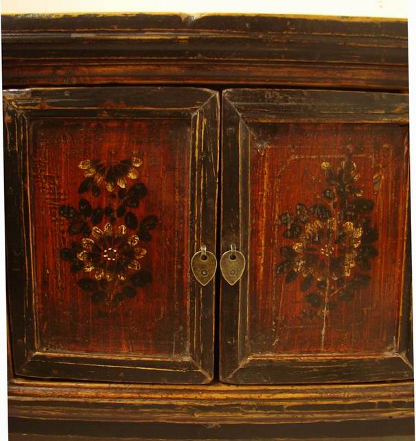描彩四抽二门地柜|lower cabinet