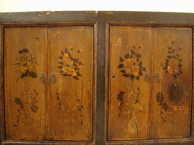描彩四门连体|painted cabinet
