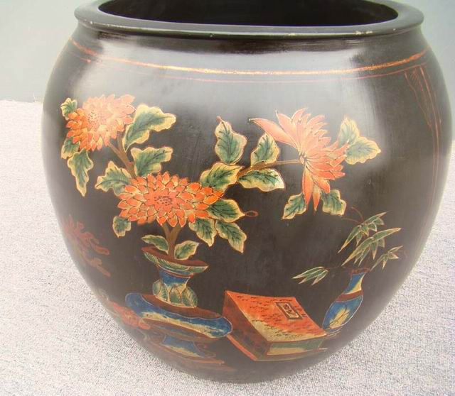 描彩缸|painted jar