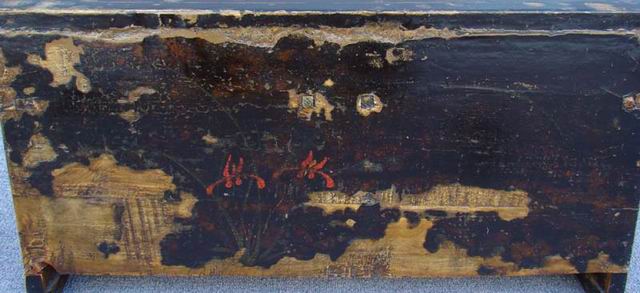 描彩二抽二门地柜|painted cabinet