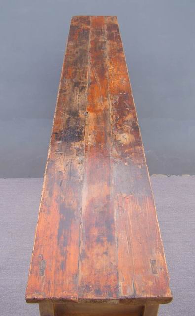 描彩四抽条桌|painted long table