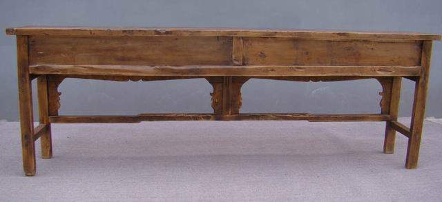 描彩四抽条桌|painted long table