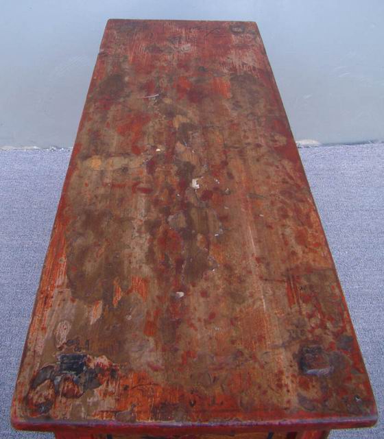 描彩三抽地桌工厂|painted lower table