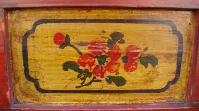 描彩三抽地桌工厂|painted lower table