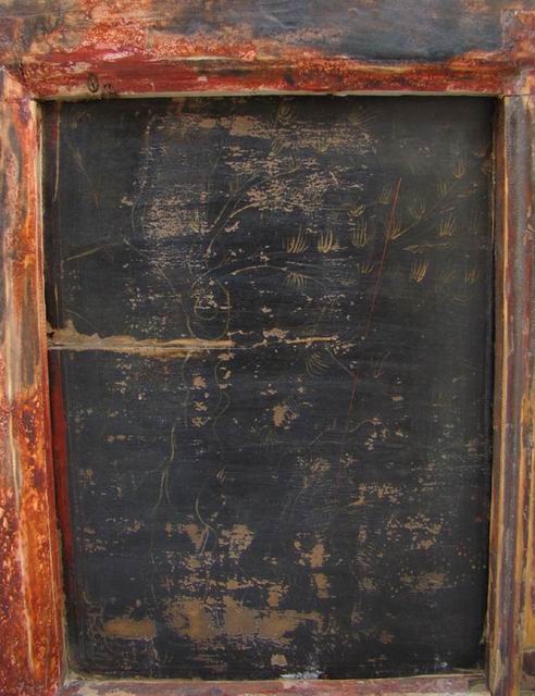 描彩四抽四门柜|Color-painted low cabinet