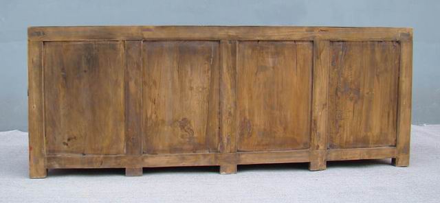 描彩四抽四门柜|Color-painted low cabinet