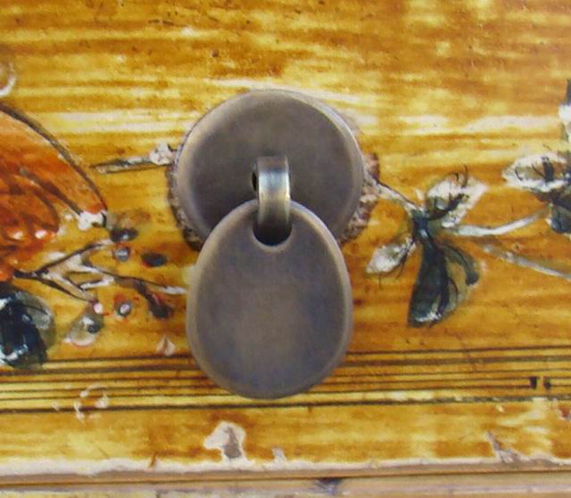 描彩四抽炕桌|painted lower table