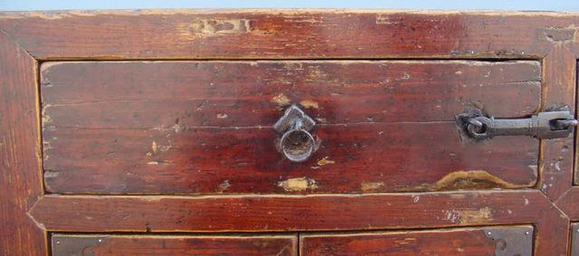 四抽六门柜|Color-painted low cabinet