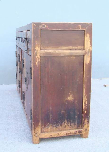 四抽六门柜|Color-painted low cabinet