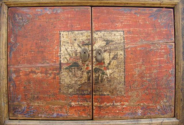 描彩四门柜|painted cabinet