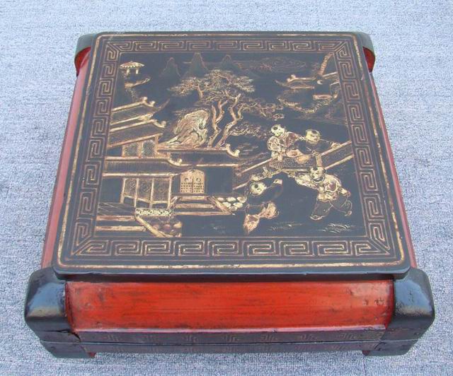 描金方盒|gold gilt box