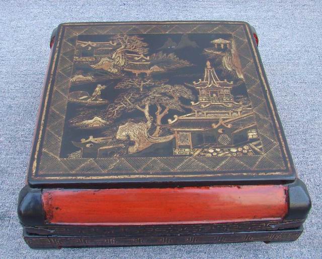 描金方盒|gold gilt box