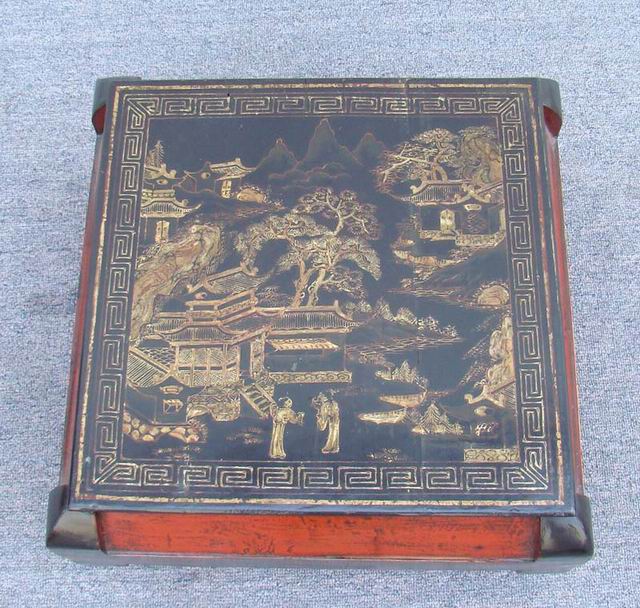描金方盒|gold gilt box