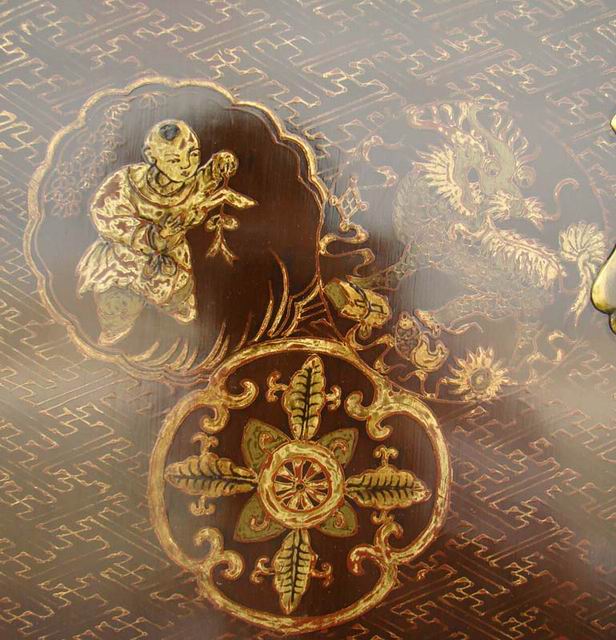 描金中柜|gold gilt cabinet