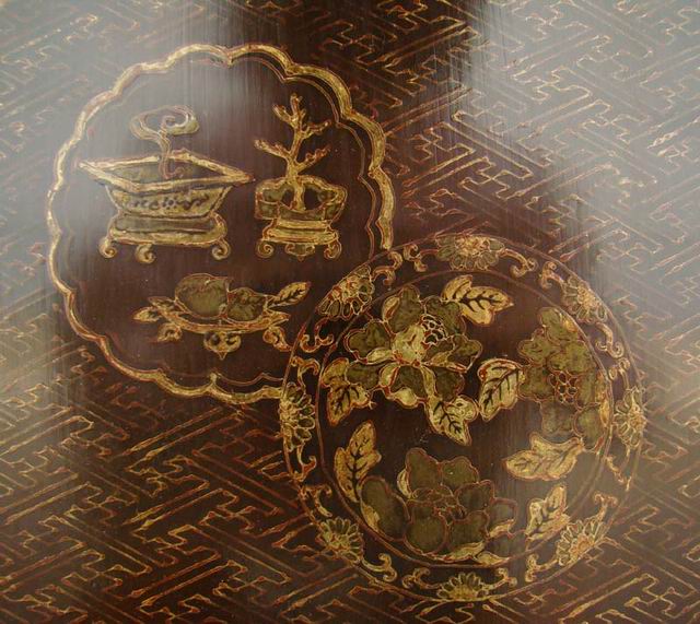 描金中柜|gold gilt cabinet