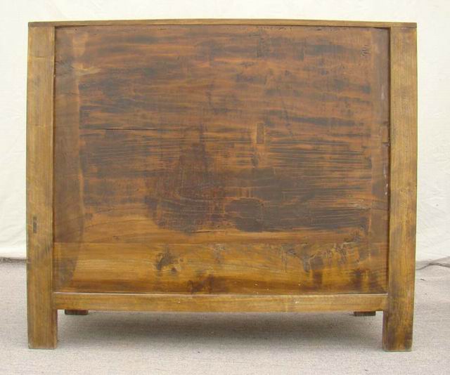 描彩三抽二门柜|painted cabinet