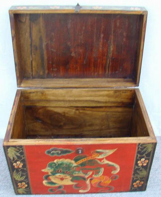 描彩箱|painted small trunk