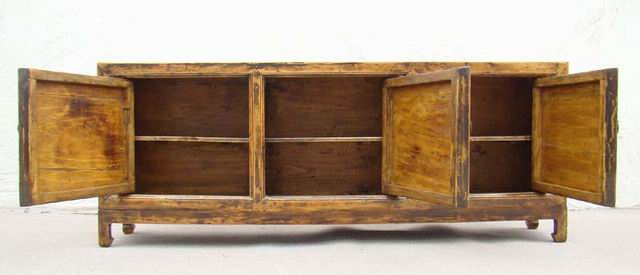 描彩三门连柜|painted cabinet