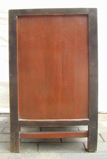 描彩三抽二门柜工厂|painted cabinet