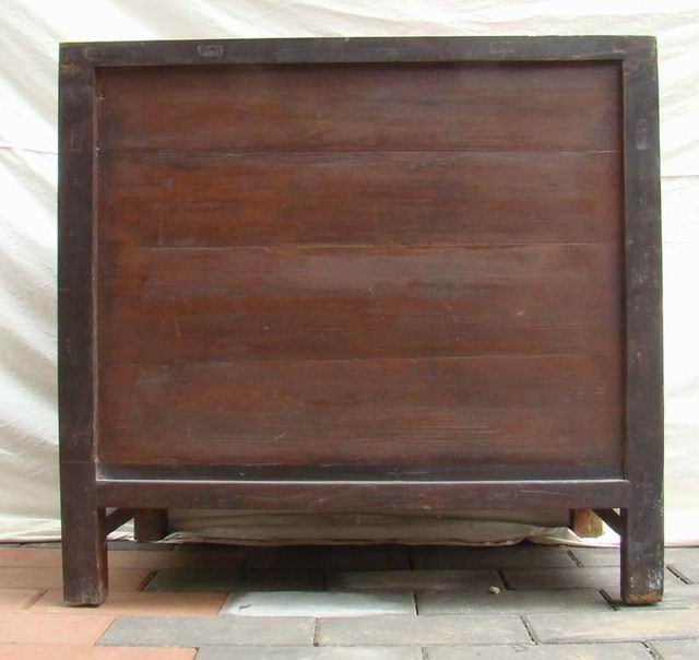 描彩三抽二门柜工厂|painted cabinet