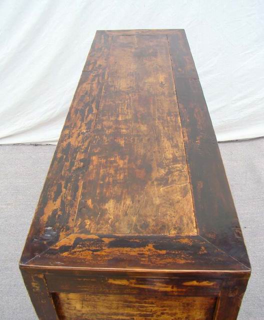描彩四抽四门连柜|painted cabinet
