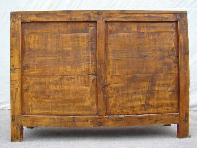 描彩四抽四门连柜|painted cabinet