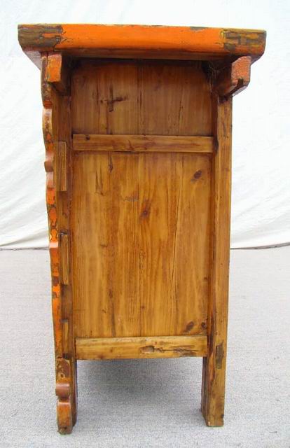 描彩五抽二门连柜|painted cabinet