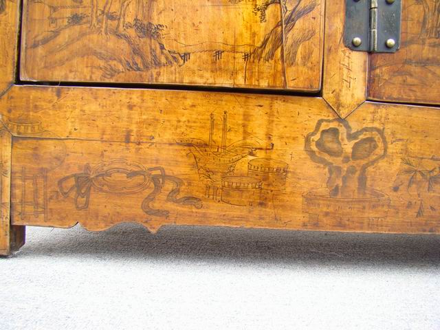 描彩四门地柜|lower cabinet