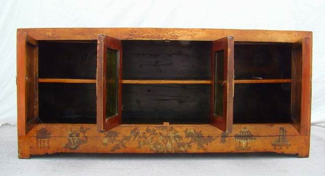 描彩四门柜工厂|Color-painted low cabinet