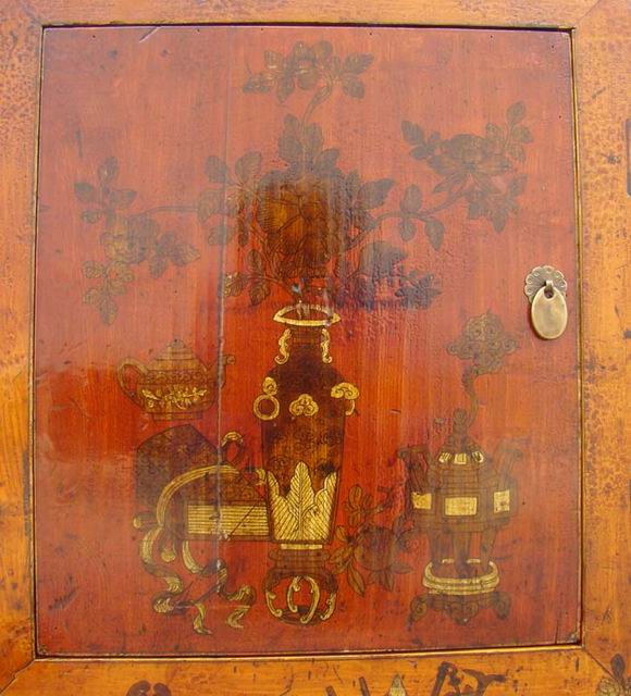 描彩四门柜工厂|Color-painted low cabinet