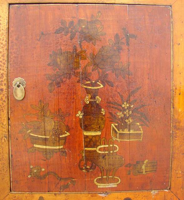 描彩四门柜工厂|Color-painted low cabinet