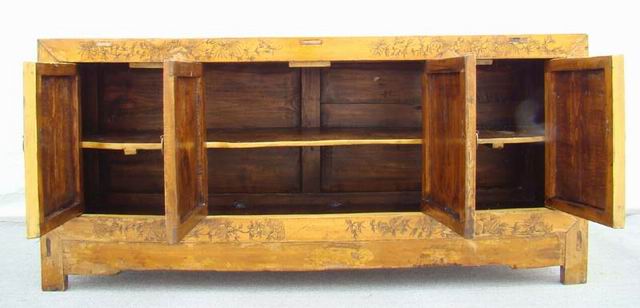 描彩四门柜|cabinet