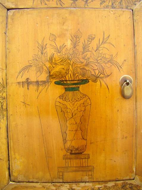 描彩四门柜|cabinet