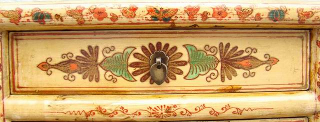 白描彩小柜|painted small cabinet