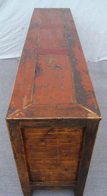 描彩五抽二门柜高碑店|Color-painted low cabinet