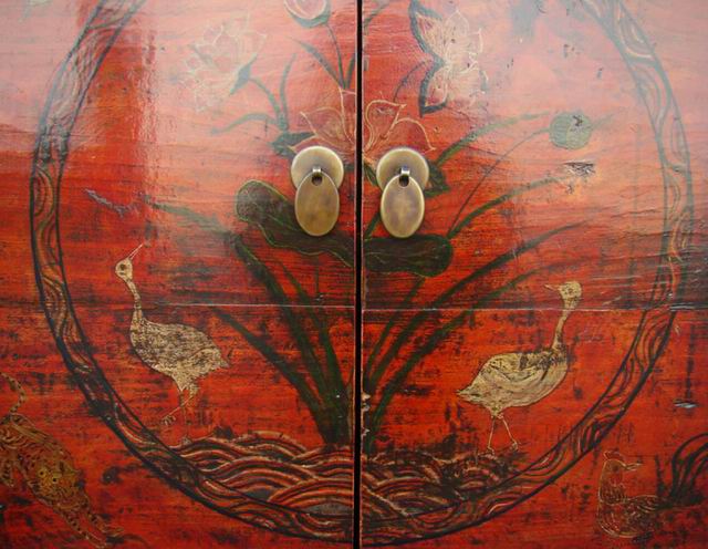 描彩连柜|painted cabinet