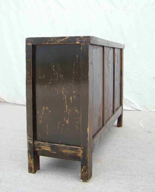 描彩三抽二门柜|cabinet