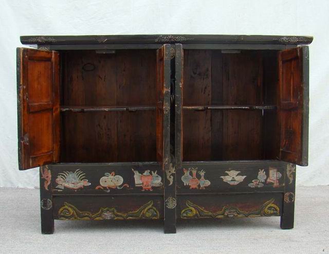 描彩连体柜|painted lower cabinet