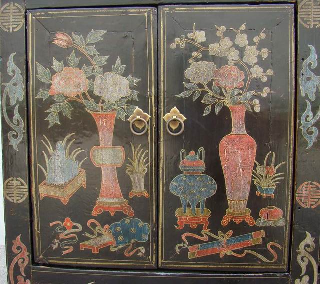 描彩连体柜|painted lower cabinet