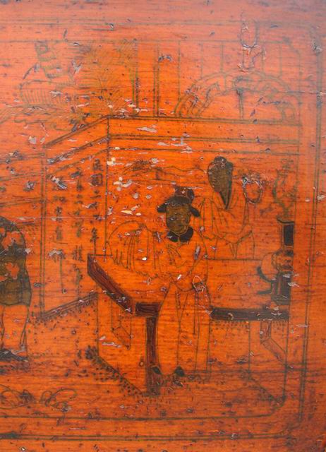 描彩四门地柜|Color-painted low cabinet