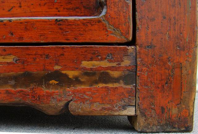 描彩四门地柜|Color-painted low cabinet