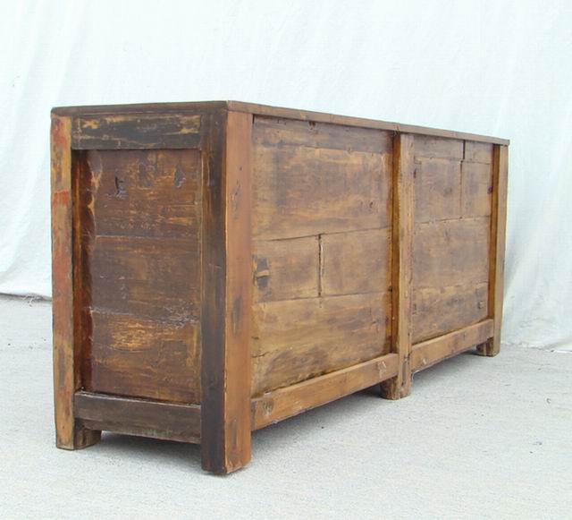 描彩四门地柜|Color-painted low cabinet
